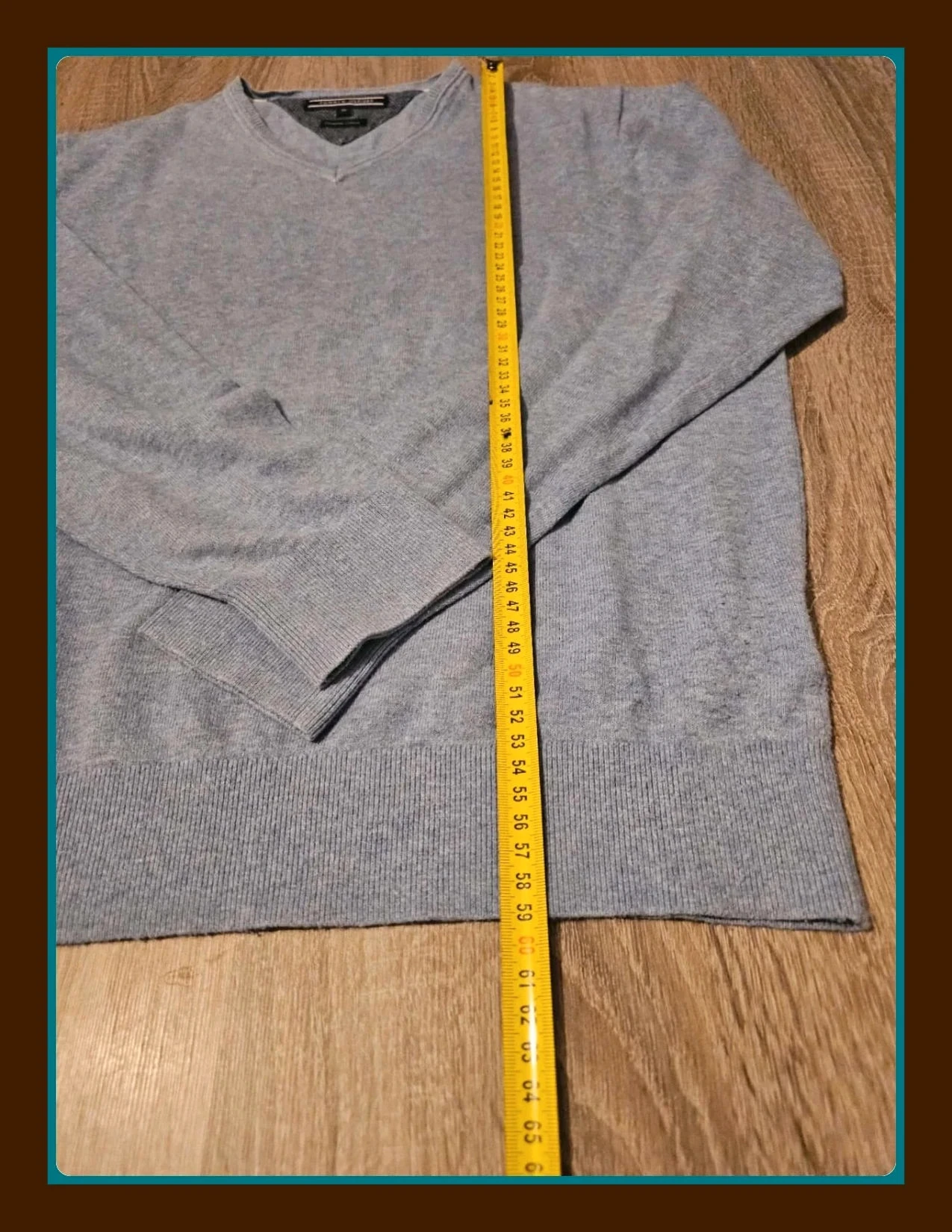Pull azul claro con cuello en V Tommy Hilfiger de algodón premium talla M – photo 6